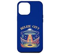 Belize City Alien UFO Abduction Retro Sci-Fi Art Case for iPhone 12 Pro Max