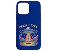 Belize City Alien UFO Abduction Retro Sci-Fi Art Case for iPhone 13 Pro Max