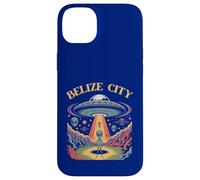 Belize City Alien UFO Abduction Retro Sci-Fi Art Case for iPhone 14 Plus
