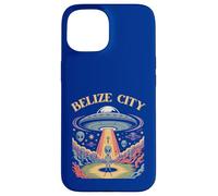 Belize City Alien UFO Abduction Retro Sci-Fi Art Case for iPhone 15