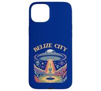 Belize City Alien UFO Abduction Retro Sci-Fi Art Case for iPhone 15 Plus