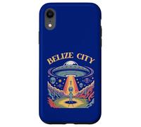Belize City Alien UFO Abduction Retro Sci-Fi Art Case for iPhone XR
