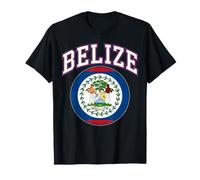Belize Collegiate Arch Text National Flag Seal T-Shirt