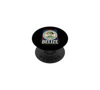 Belize Distressed Vintage National Flag PopSockets Adhesive PopGrip