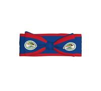 Belize Flag Baby Bow Headband, Soft Stretchy Hair Band for Newborns and Infants, Cute Bow Knot Headwear for Parties and Gifting