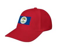 Belize Flag Baseball Cap,Summer Adjustable Classic Low Profile Hat for Men Women,The Ultimate Accessory for Outdoor Activies Red