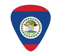 Belize Flag Patterned guitar picks - (thin/medium/thick) free to choose, suitable for all kinds of string instruments,