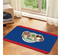 Belize Flag Pet Absorbent Leather Placemat 40x60cm Beautiful Design Cat and Dog Bowl Mat Portable Storage