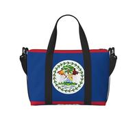 Belize Flag Printed Travel Bag Large Gym Tote, Weekend & Business Trip Crossbody Shoulder Bag, Lightweight