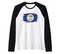 Belize Flag Tshirt, Belize Tshirt, Belize Tshirt for Men Raglan Baseball Tee