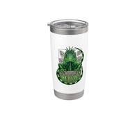 Belize Green Iguana Mascot Ancient Mayan Stone Glyphs Stainless Steel Insulated Tumbler