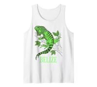 Belize Green Iguana Tropical Lizard on Branch Tank Top
