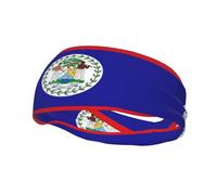Belize Headbands for Hiking Running Cycling Flag Headbands Belize Flag Sweatbands Belizeans Wide Head Bands