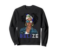 Belize Heritage Afro Woman Flag Sweatshirt