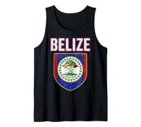 Belize National Shield Distressed Retro Tank Top
