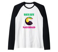 Belize Navidad San Pedro Travel Souvenir Toucan Bird Raglan Baseball Tee