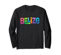 Belize Retro Tropical Type Design Long Sleeve T-Shirt