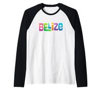 Belize Retro Tropical Type Design Raglan Baseball Tee