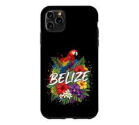 Belize Scarlet Macaw with Tropical Hibiscus and Orchids Art Case for iPhone 11 Pro Max