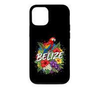 Belize Scarlet Macaw with Tropical Hibiscus and Orchids Art Case for iPhone 12/12 Pro