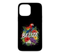 Belize Scarlet Macaw with Tropical Hibiscus and Orchids Art Case for iPhone 13 Pro Max