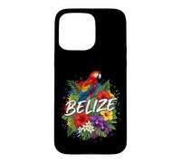 Belize Scarlet Macaw with Tropical Hibiscus and Orchids Art Case for iPhone 15 Pro Max