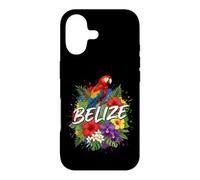 Belize Scarlet Macaw with Tropical Hibiscus and Orchids Art Case for iPhone 17