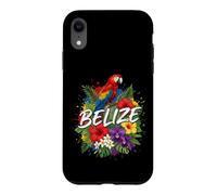 Belize Scarlet Macaw with Tropical Hibiscus and Orchids Art Case for iPhone XR