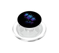 Belize Sea Turtles Vibrant Blue Purple Gradient Shell PopSockets PopGrip for MagSafe