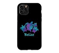 Belize Souvenir Mandala Sea Turtles Blue Purple Case for iPhone 11 Pro