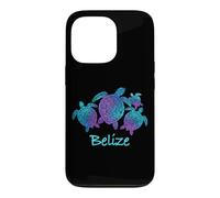 Belize Souvenir Mandala Sea Turtles Blue Purple Case for iPhone 13 Pro