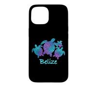 Belize Souvenir Mandala Sea Turtles Blue Purple Case for iPhone 15