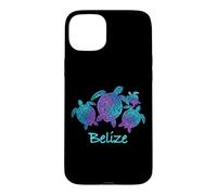 Belize Souvenir Mandala Sea Turtles Blue Purple Case for iPhone 15 Plus