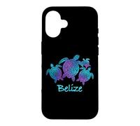 Belize Souvenir Mandala Sea Turtles Blue Purple Case for iPhone 16