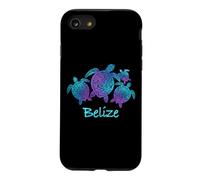 Belize Souvenir Mandala Sea Turtles Blue Purple Case for iPhone SE (2020) / 7/8