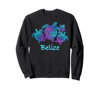 Belize Souvenir Mandala Sea Turtles Blue Purple Sweatshirt