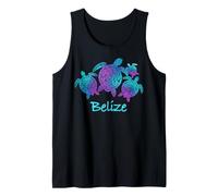 Belize Souvenir Mandala Sea Turtles Blue Purple Tank Top