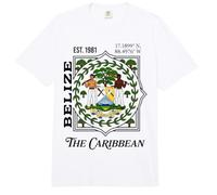 Belize The Caribbean Est 1981 Coordinates Comfort Colors Adult Heavyweight T-Shirt