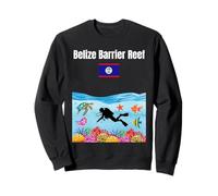 Belize travel souvenir scuba diving lover Belize flag Sweatshirt