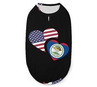 Belize US Flag Pets Shirt Vest Cute Dog Tank Top Soft Sleeveless T-Shirt for Puppy Kitty Cats S