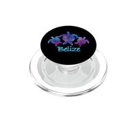 Belize Watercolor Sea Turtle Trio with Spiral Shell PopSockets PopGrip for MagSafe