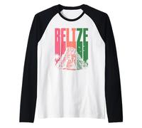 Belize Xunantunich Maya Temple Central America Travel Tikal Raglan Baseball Tee