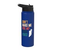 Belizean Flag Dont Make Me Use My Kriol Voice Stainless Steel Insulated Water Bottle