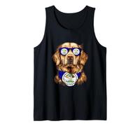 Belizean Flag Golden Retriever Dog Heritage Belize Tank Top