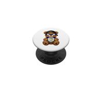 Belizean Flag Teddy Bear Heart Heritage Outfit Belize PopSockets Adhesive PopGrip