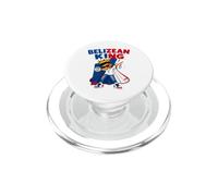 Belizean King Belize Pride Heritage Boys Kids Crown Flag PopSockets PopGrip for MagSafe