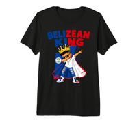 Belizean King Belize Pride Heritage Boys Kids Crown Flag Premium T-Shirt