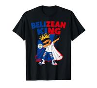 Belizean King Belize Pride Heritage Boys Kids Crown Flag Value Graphic T-Shirt