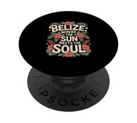 Belizean Pride "Where The Sun Meets The Soul" Belize PopSockets Adhesive PopGrip