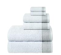BELIZZI HOME 100% Baumwolle, ultraweich, 6er-Pack, Handtuch-Set, enthält 2 Badetücher 71.1x139.7 cm, leicht und stark saugfähig Sorbant,W. Weiß